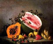 unknow artist Papaya and watermelon France oil painting artist